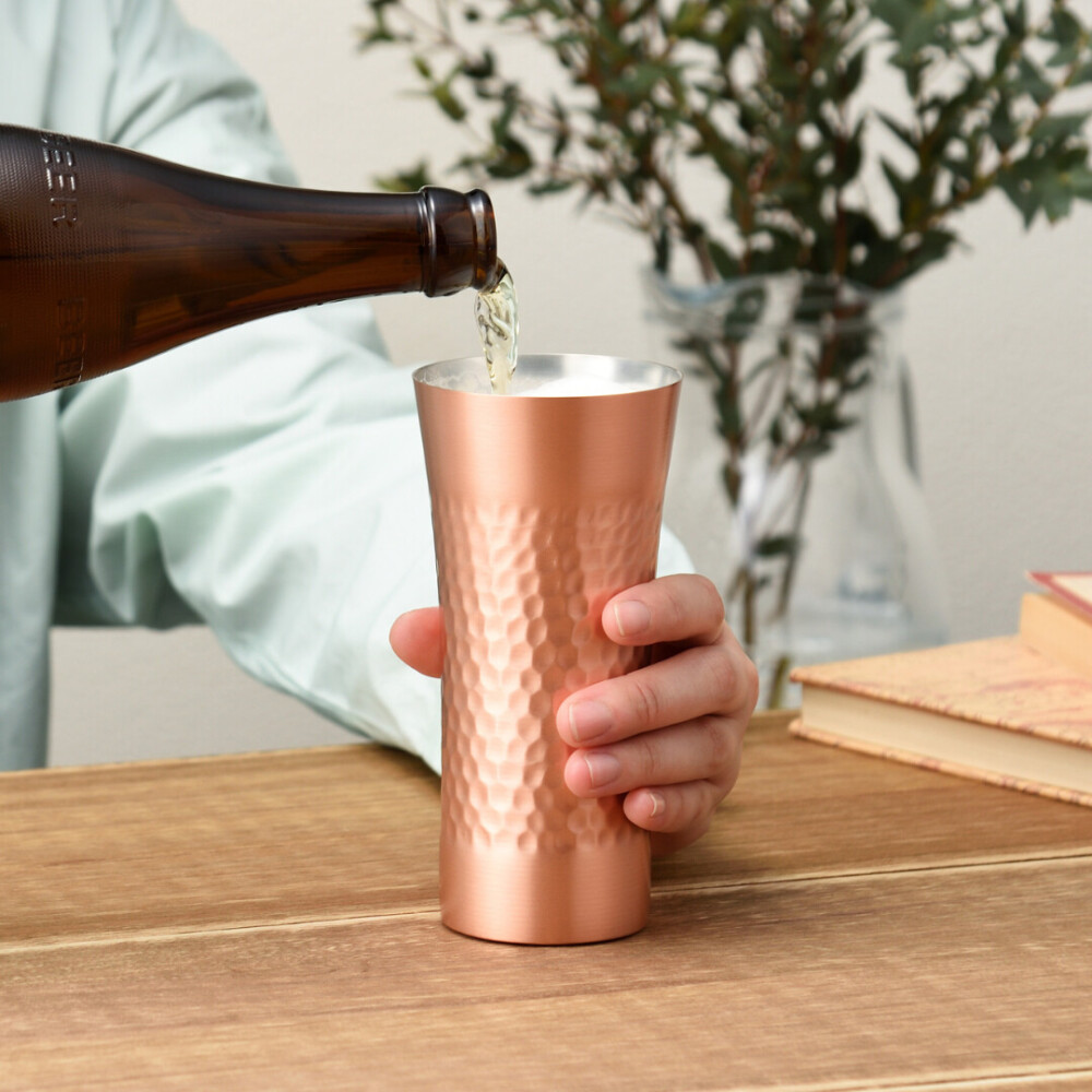 純銅タンブラー（槌目マット）350mL