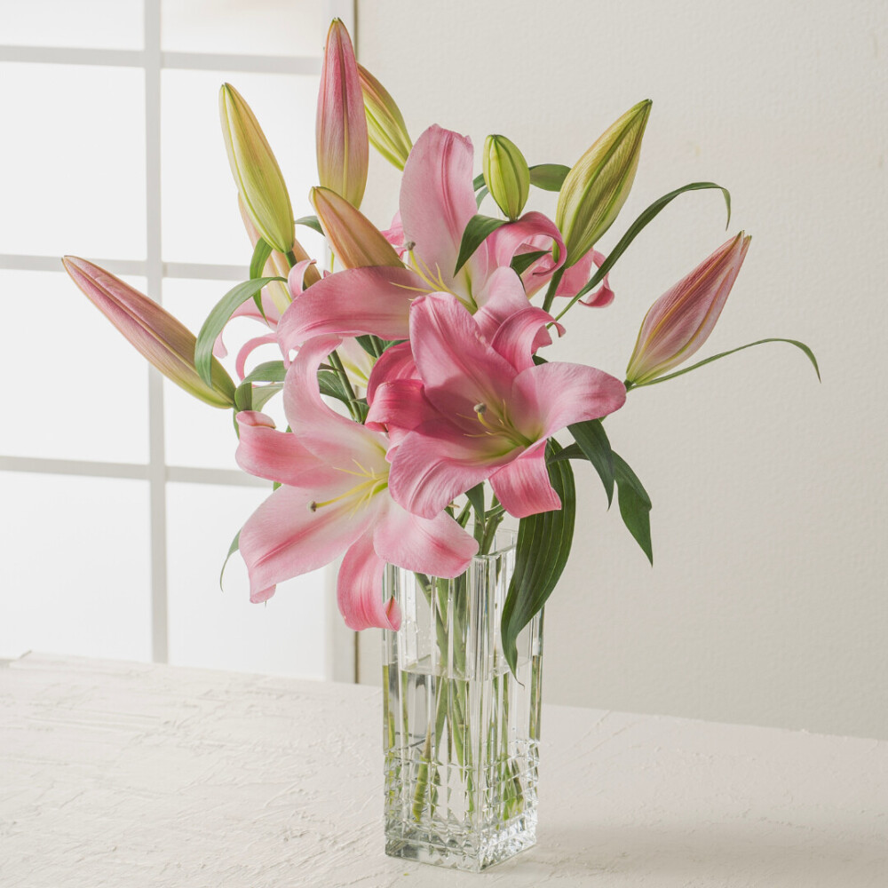 Boeket lelies ピンク5本