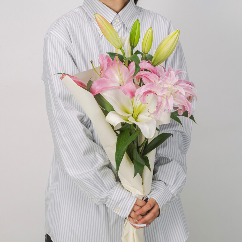 オリエンタルユリ・八重ユリ ミックス3本