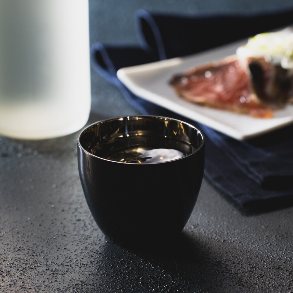 【BRILLIANT BLACK】2重ぐい呑み 70mL(貼箱入)