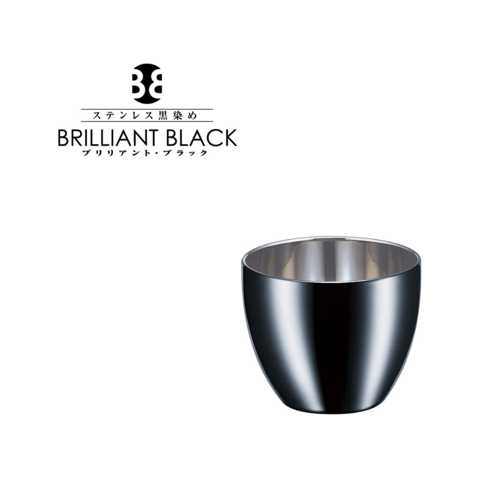 【BRILLIANT BLACK】2重ぐい呑み 70mL(貼箱入)