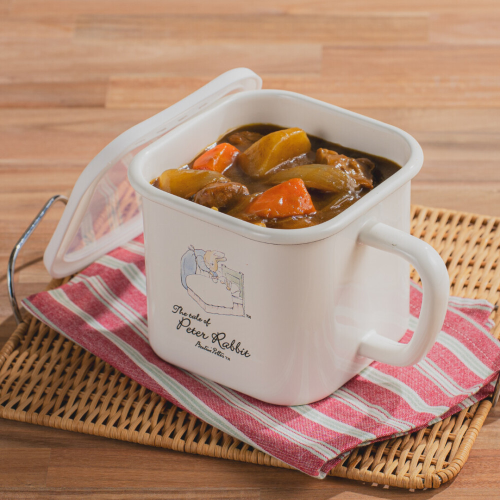 【ピーターラビット】ホーローマルチスクエアポット