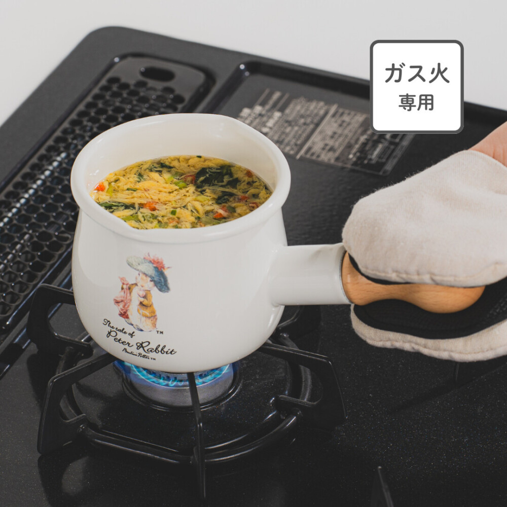 【ピーターラビット】ホーロープチミルクパン