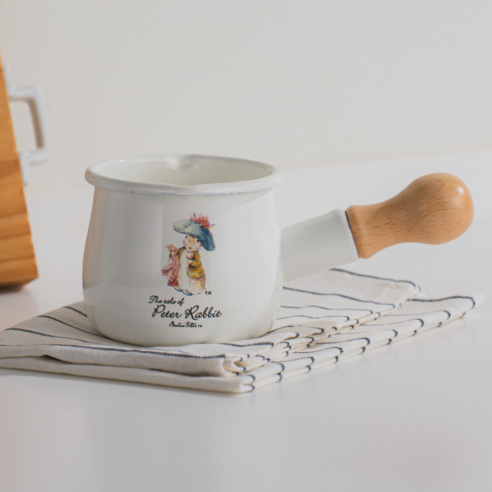 【ピーターラビット】ホーロープチミルクパン