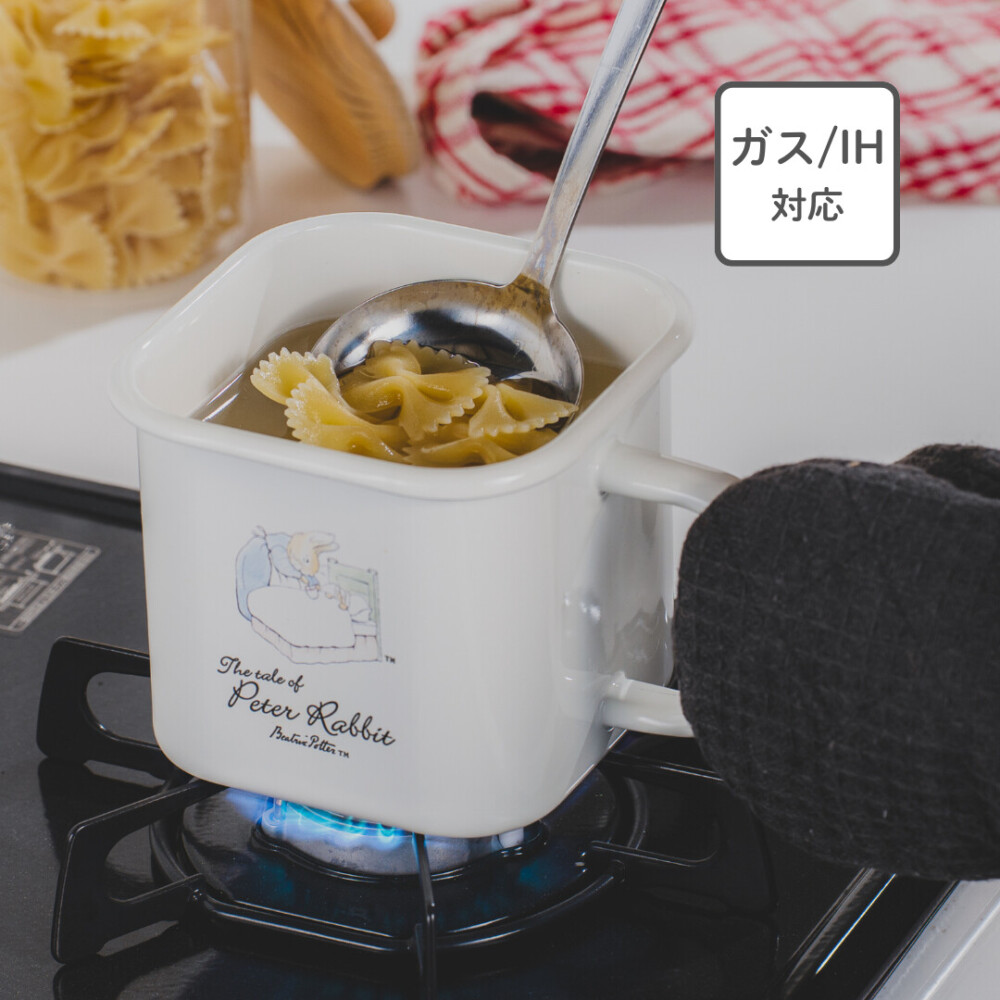 【ピーターラビット】ホーローマルチスクエアポット