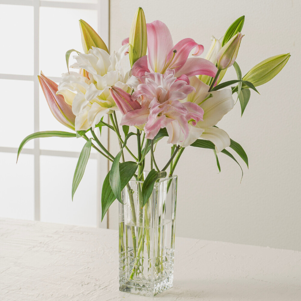 Boeket lelies オリエンタルユリ・八重ユリ ミックス5本