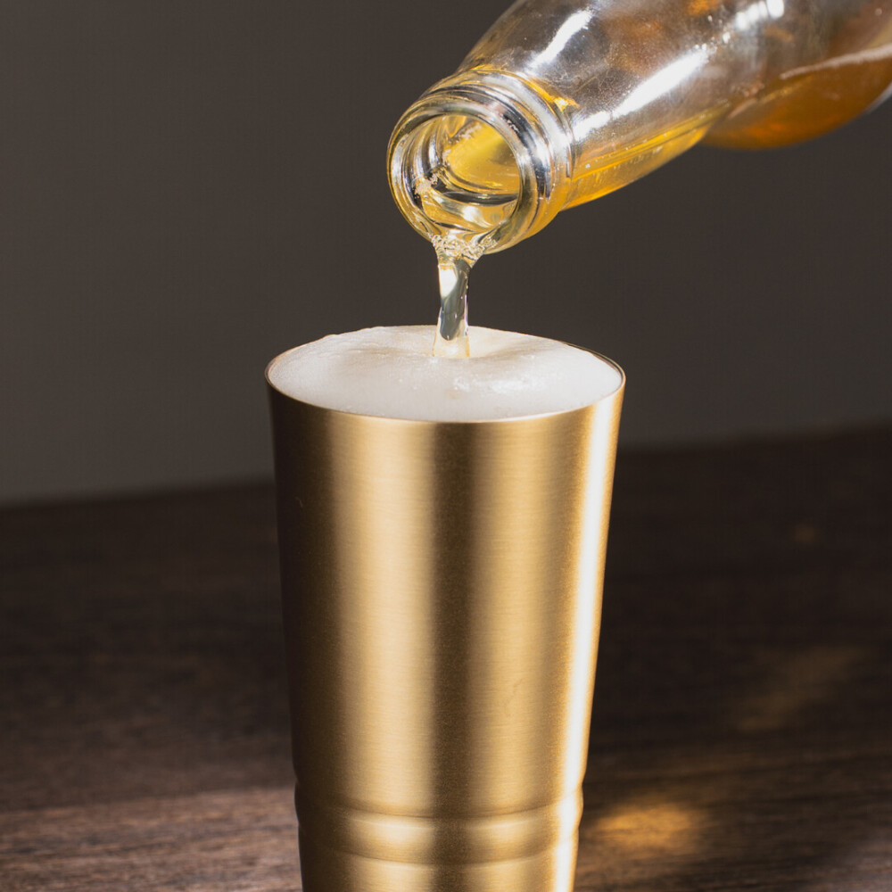 真鍮製ビアカップ 160mL ペアセット（貼箱入）