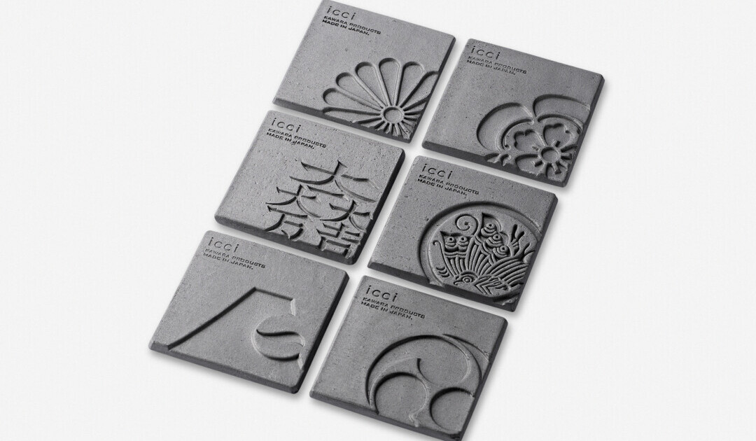 額瓦 かもん kawara coaster kamon / 瓦のコースター（家紋）2枚セット | がちょう