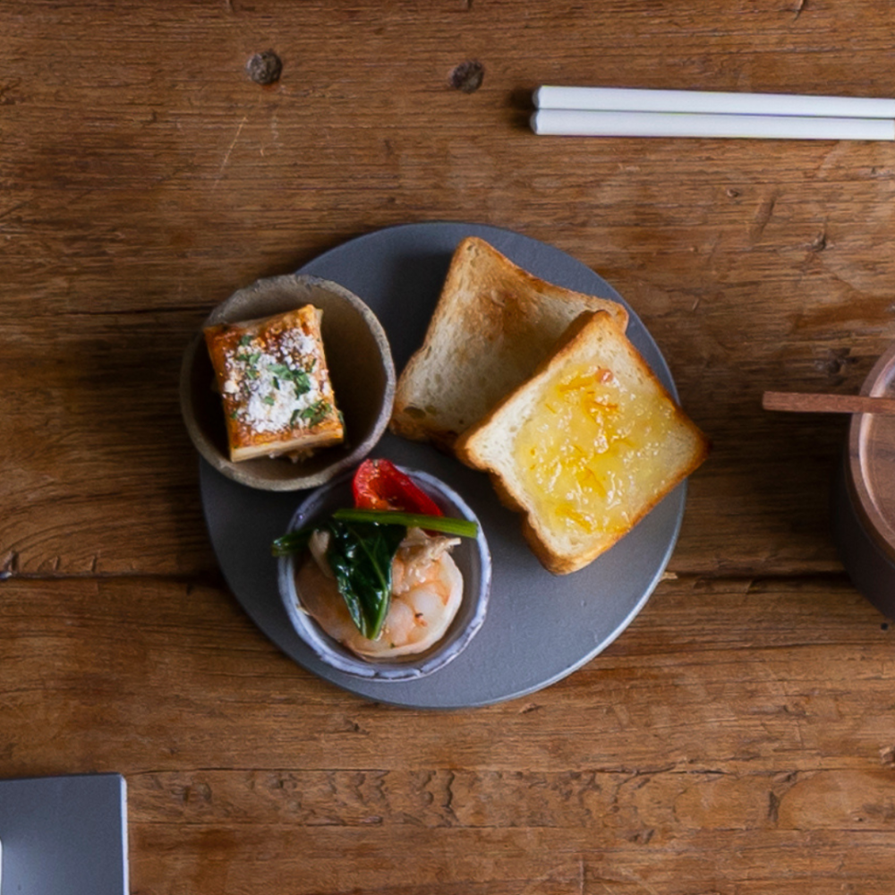 kawara bread board – bagel M / 瓦のベーグルプレート M